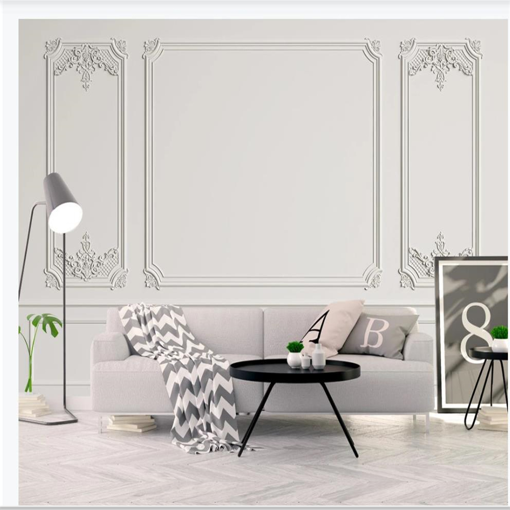 European three-dimensional relief wallpapers pattern TV background wall 3d stereoscopic wallpaper