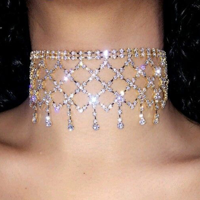 Luxury Statement Big Mesh Pendant Necklace Rhinestone Chain for Women Bling CrystalChain Crystal Choker Necklace Party Jewelry
Luxury Statement Big Mesh Pendant Necklace Rhinestone Chain for Women Bling CrystalChain Crystal Choker Necklace Party Jewelry