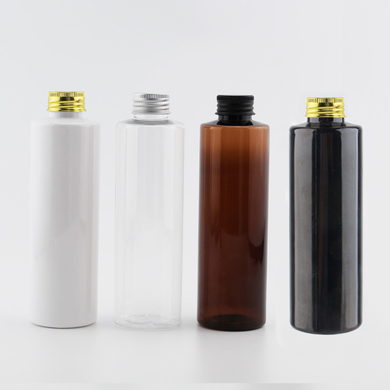 30pcs 200ml Gold Silver Black Aluminum Screw Cap Cosmetic black Bottles Round Plastic Bottle For Toner Lotion Cream Shampoo
30pcs 200ml Gold Silver Black Aluminum Screw Cap Cosmetic black Bottles Round Plastic Bottle For Toner Lotion Cream Shampoo