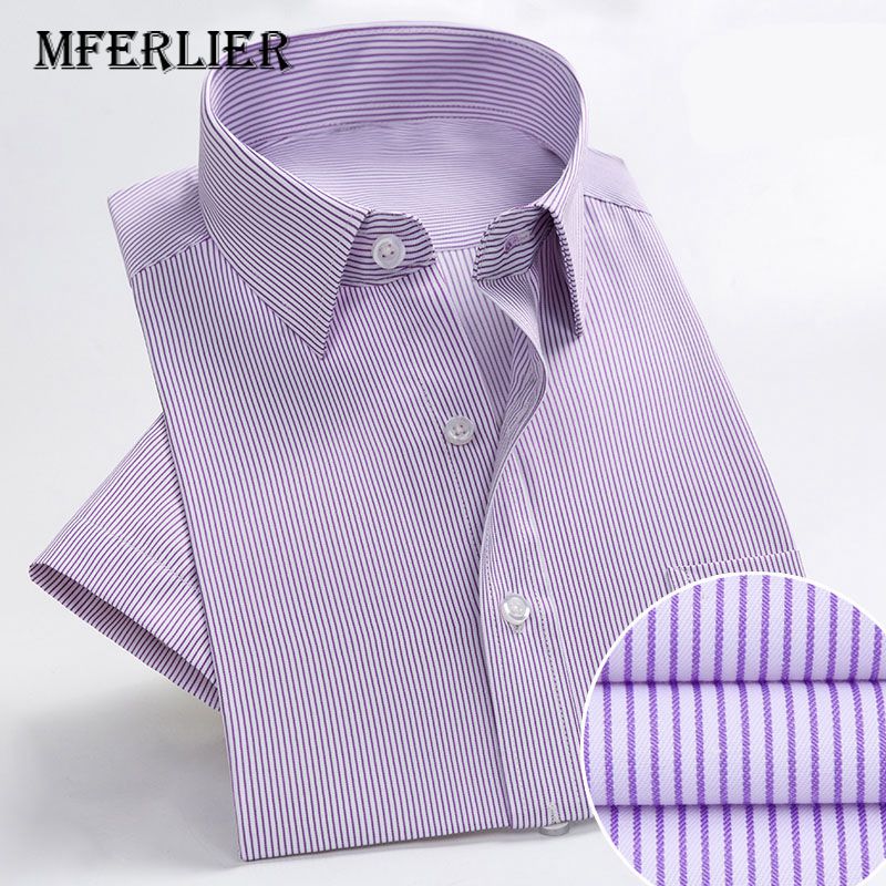 MFERLIER Summer shirts men Shoulder 44-51cm Loose men shirts cotton short sleeve 10 colors, D1803
MFERLIER Summer shirts men Shoulder 44-51cm Loose men shirts cotton short sleeve 10 colors, D1803