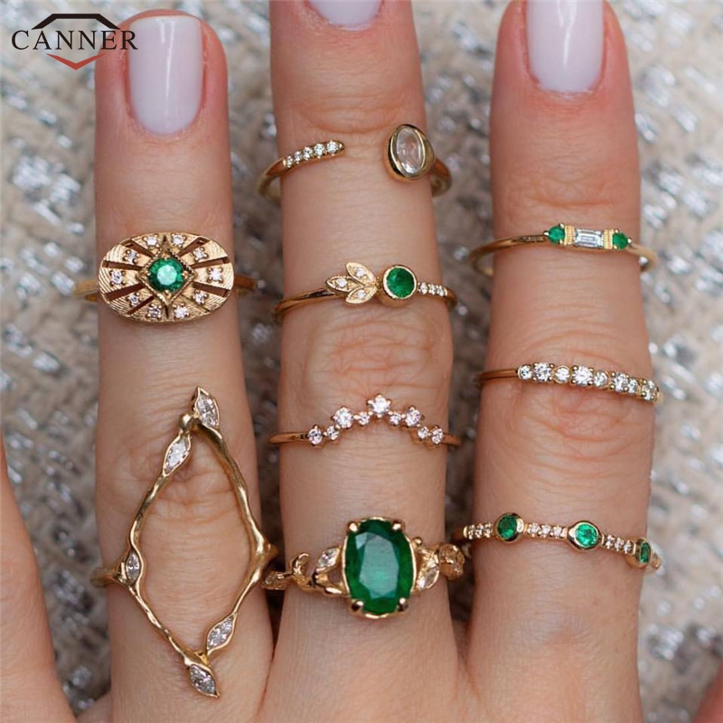 Januarysnow Vintage Green Stone Rings for Women Midi Knuckle Rings Set Boho Geometric Hollow Oval Crystal Leaf Crown Gold Joint Ring H40
Januarysnow Vintage Green Stone Rings for Women Midi Knuckle Rings Set Boho Geometric Hollow Oval Crystal Leaf Crown Gold Joint Ring H40
