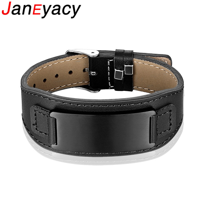 Punk Men Jewelry Black/Brown Leather Bracelet Stainless Steel Watch Buckle Fashion Bangles Freely adjustable size 16.50-21.50cm
Punk Men Jewelry Black/Brown Leather Bracelet Stainless Steel Watch Buckle Fashion Bangles Freely adjustable size 16.50-21.50cm