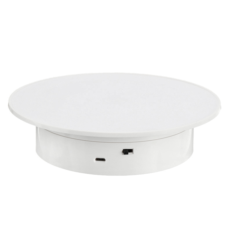 20cm Electric Rotating Jewelry Display Stand Motorized Rotary Turntable Modeldisplay Stand Base USB/Battery Powered MX200810