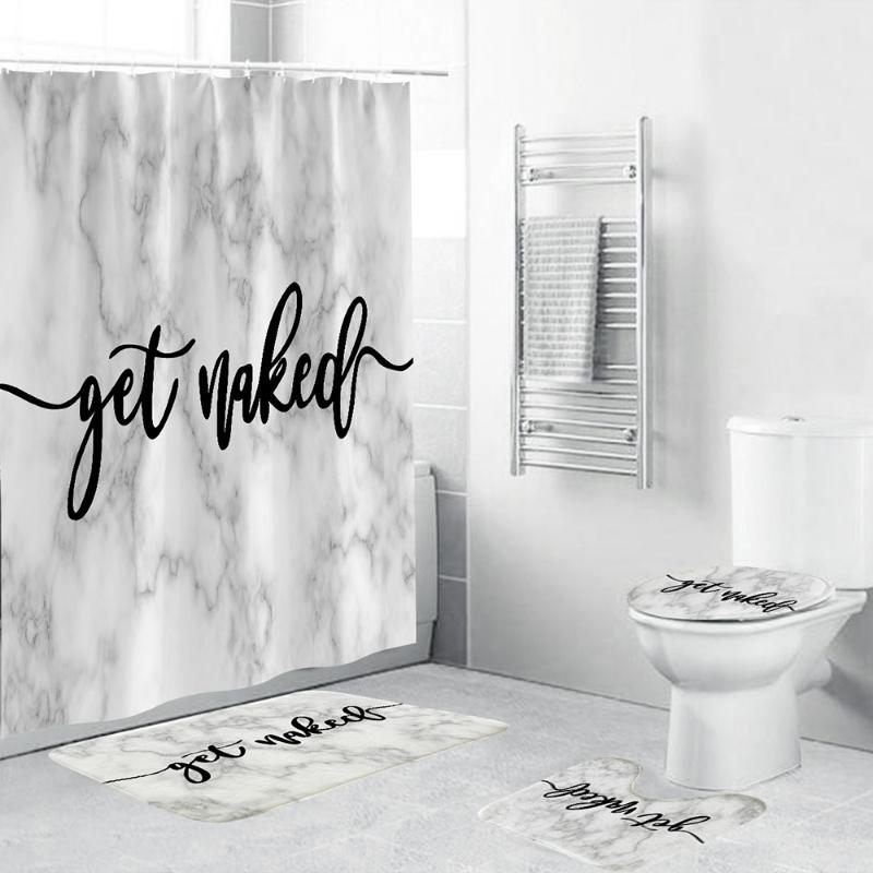 Marble White Get Naked Shower Curtain 4 Piece Bathroom Mat Set Soft Rug Toilet Cover Bath Pad Durable Fabric
Marble White Get Naked Shower Curtain 4 Piece Bathroom Mat Set Soft Rug Toilet Cover Bath Pad Durable Fabric