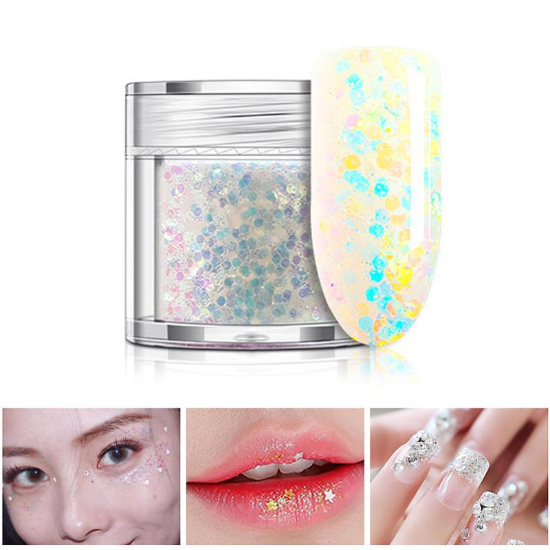 1 Bottle Shining Gold Silver Nail Glitter Powder 3D Sequins For Nail Art Eye Makeup Decorations Accessories UV Gel Polish
1 Bottle Shining Gold Silver Nail Glitter Powder 3D Sequins For Nail Art Eye Makeup Decorations Accessories UV Gel Polish