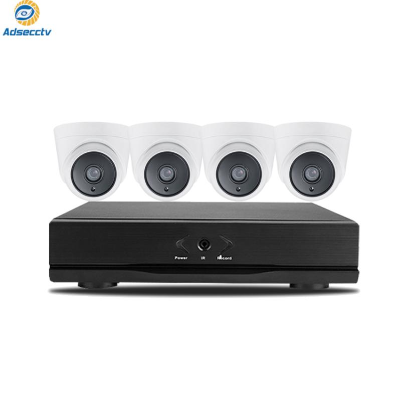 H.265 4CH CCTV DVR Kits 4PCS 5MP Indoor Security Camera DVR Kit Day Night Motion Detection Home Video Surveillance System