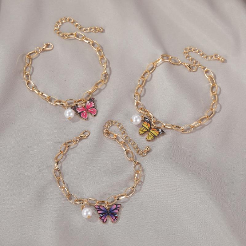 Fairy Rainbow Butterfly Charm Bracelet for Women Girl Gold Color Alloy Chain Simulated Pearl Pendant Bracelet Party Jewelry Gift
Fairy Rainbow Butterfly Charm Bracelet for Women Girl Gold Color Alloy Chain Simulated Pearl Pendant Bracelet Party Jewelry Gift
