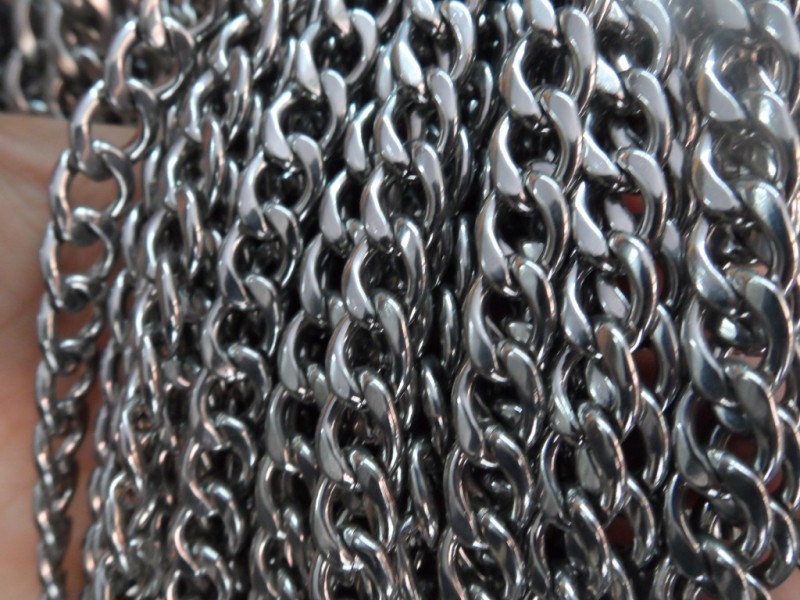 3/4/6/8mm wide Stainless Steel in Bulk 5meter lot Chain Silver tone Men's Figaro Link Chain Necklaces For Diy Jewelry Making bag chain