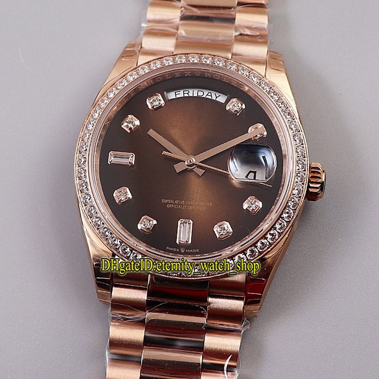 eternity EWF V2 version 36mm 128235 128345 Cal.3255 Automatic 128348 Mens Watch Brown Dial 18K Rose-Gold Diamond inlay Case Iced Out Watches, Box
eternity EWF V2 version 36mm 128235 128345 Cal.3255 Automatic 128348 Mens Watch Brown Dial 18K Rose-Gold Diamond inlay Case Iced Out Watches, Box