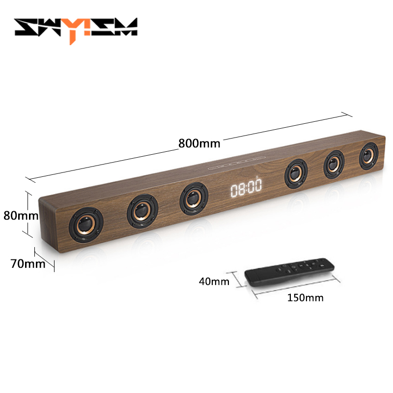 30W Wooden TV Soundbar Portable Bluetooth Speaker Wireless Column Home Theater Bass Stereo Multi-function Subwoofer with TF FM
30W Wooden TV Soundbar Portable Bluetooth Speaker Wireless Column Home Theater Bass Stereo Multi-function Subwoofer with TF FM