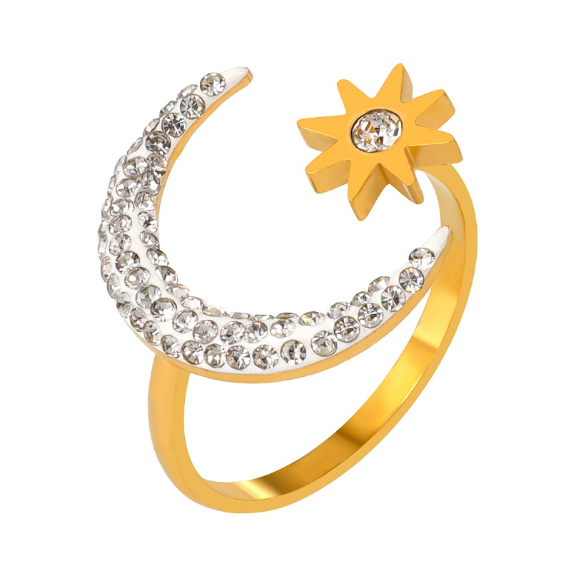 Charming Moon and Star Adjustable Rings Shiny Zircon Stone Rings For Women Female Wedding Romantic Engagement Party Jewelry
Charming Moon and Star Adjustable Rings Shiny Zircon Stone Rings For Women Female Wedding Romantic Engagement Party Jewelry