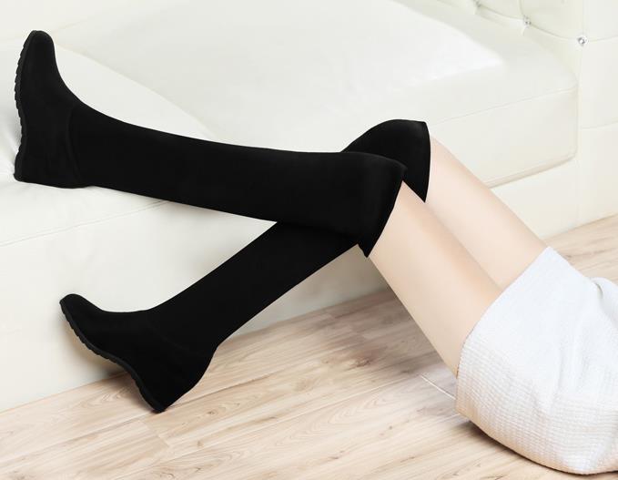 2020 new high elasticity stretch autumn and winter autumn over the knee plus velvet wild high tube long tube female boots, Black
2020 new high elasticity stretch autumn and winter autumn over the knee plus velvet wild high tube long tube female boots, Black