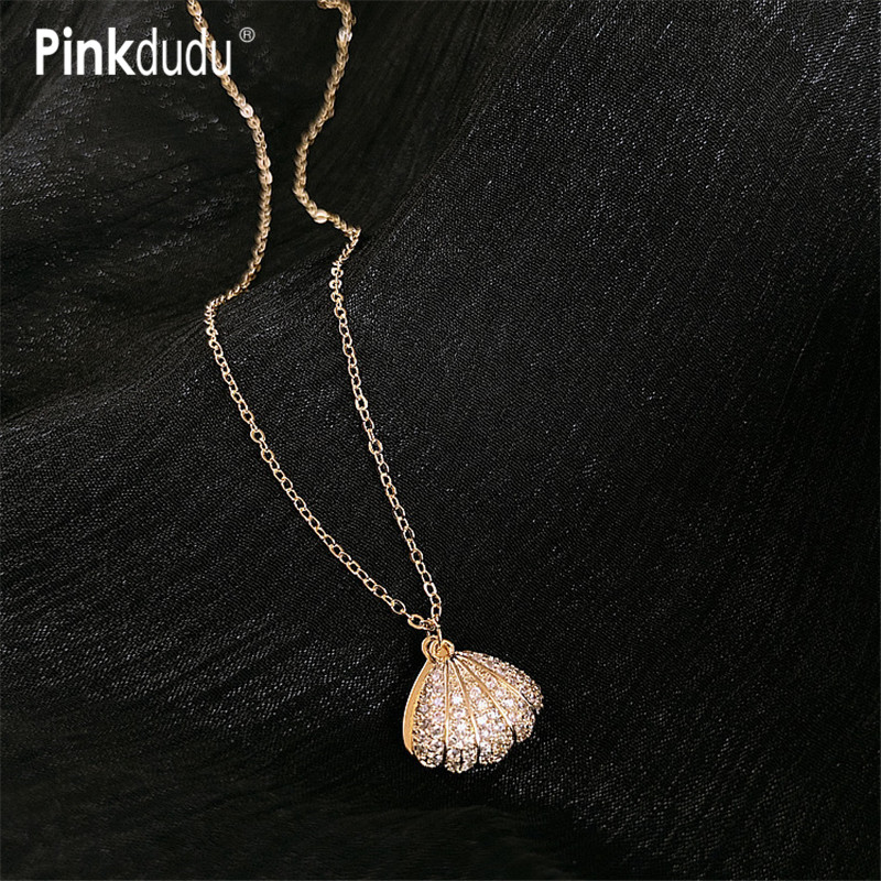 Pinkdudu Gold Clavicle Neck Chain White Pearl Crystal Shell Pendant Necklaces Sexy Collar Necklace Gift for Women OG112
Pinkdudu Gold Clavicle Neck Chain White Pearl Crystal Shell Pendant Necklaces Sexy Collar Necklace Gift for Women OG112