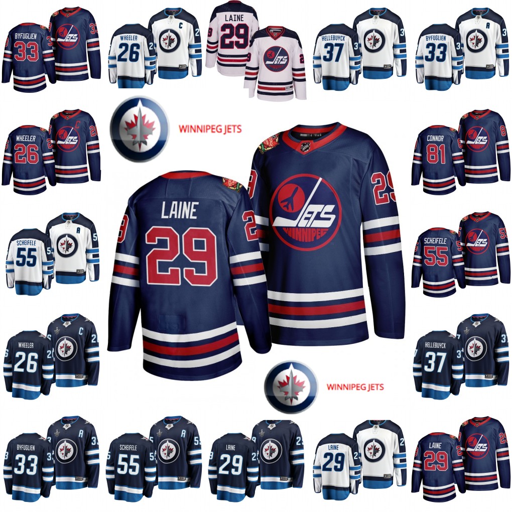 55 Mark Scheifele Jersey 26 Blake Wheeler 33 Dustin Byfuglien 29 Patrik Laine 81 Kyle Connor Winnipeg Jets Hockey Jerseys Navy White, Black;red
55 Mark Scheifele Jersey 26 Blake Wheeler 33 Dustin Byfuglien 29 Patrik Laine 81 Kyle Connor Winnipeg Jets Hockey Jerseys Navy White, Black;red