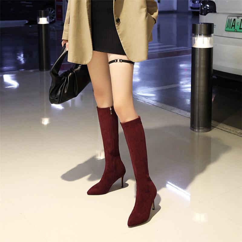 Ladies Winter Warm Knee High Boots Ladies Sexy Pointed Toe High Heels Snow Boots Fashion Zipper Shoes Large Size 43, Beige
Ladies Winter Warm Knee High Boots Ladies Sexy Pointed Toe High Heels Snow Boots Fashion Zipper Shoes Large Size 43, Beige