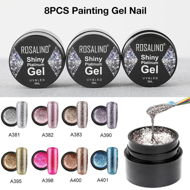 8PCS Painting UV Gel Nail Polish 3D Glossy Glitter Gel Diamond Gold Bright Shiny Lacquer Brilliant Soak Off Nail Varnish, Multi
8PCS Painting UV Gel Nail Polish 3D Glossy Glitter Gel Diamond Gold Bright Shiny Lacquer Brilliant Soak Off Nail Varnish, Multi