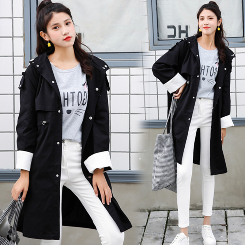 Spring Autumn Chic Long Windbreaker Female 2020 New Korean BF Loose Plus Size Black Pink Trench coat Women Outerwear 
Spring Autumn Chic Long Windbreaker Female 2020 New Korean BF Loose Plus Size Black Pink Trench coat Women Outerwear