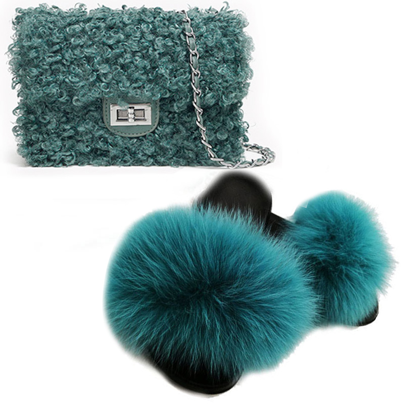 Women Summer Solid Fur Slides Lady's Shoes Women's Fashion Bags Slippers Sets All-match Footwears 2020 Autumn Non-slip Shoes, Bag
Women Summer Solid Fur Slides Lady's Shoes Women's Fashion Bags Slippers Sets All-match Footwears 2020 Autumn Non-slip Shoes, Bag
