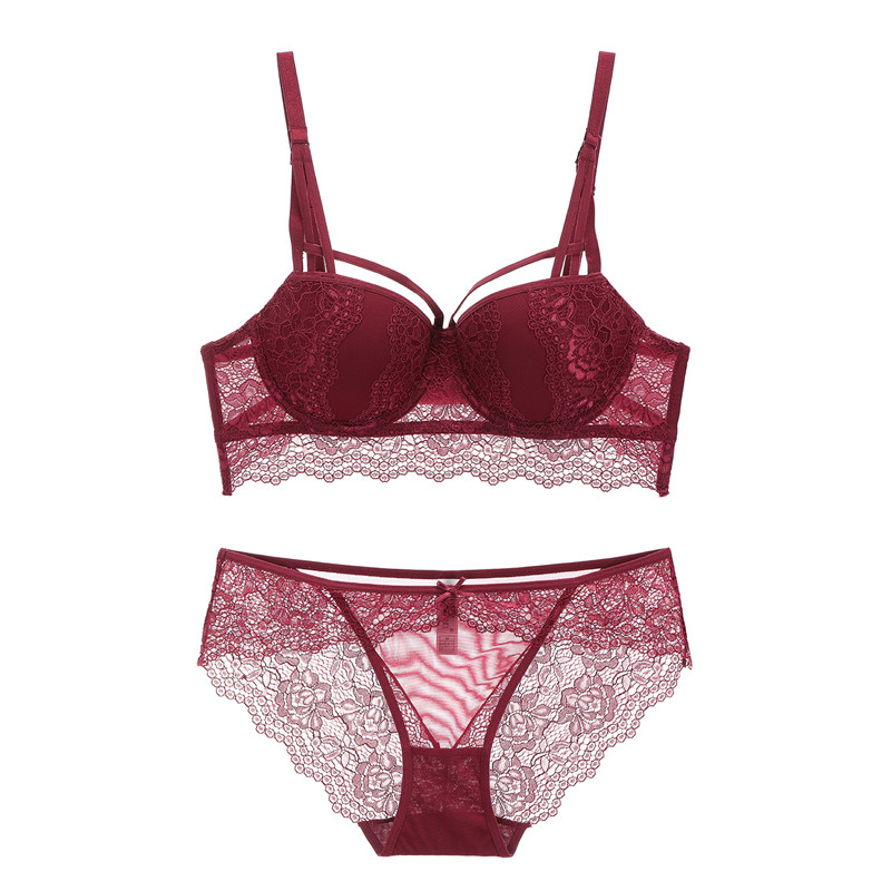 New gather together on the sexy lace bra gathered push up sexy lace collection thickened bra lingerie set, Black
New gather together on the sexy lace bra gathered push up sexy lace collection thickened bra lingerie set, Black