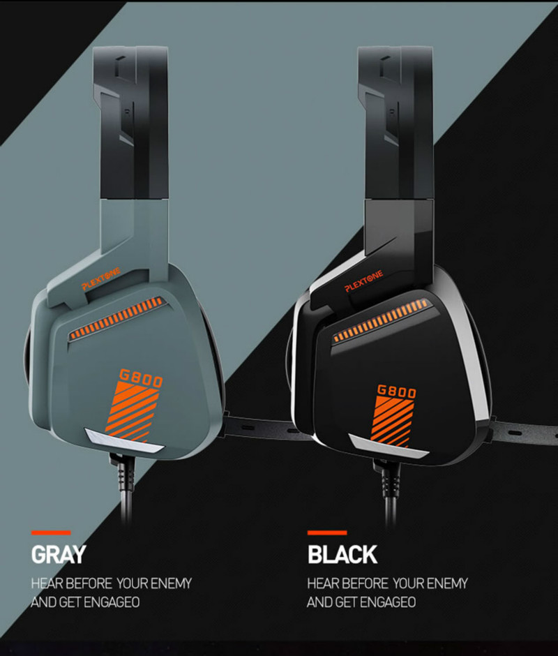 PLEXTONE G800 Gaming Headset Headphones Over-Ear Lightweight headsets with mic for PS4 PC Mobile Phone Headsets Gamer Earphone, Black
PLEXTONE G800 Gaming Headset Headphones Over-Ear Lightweight headsets with mic for PS4 PC Mobile Phone Headsets Gamer Earphone, Black