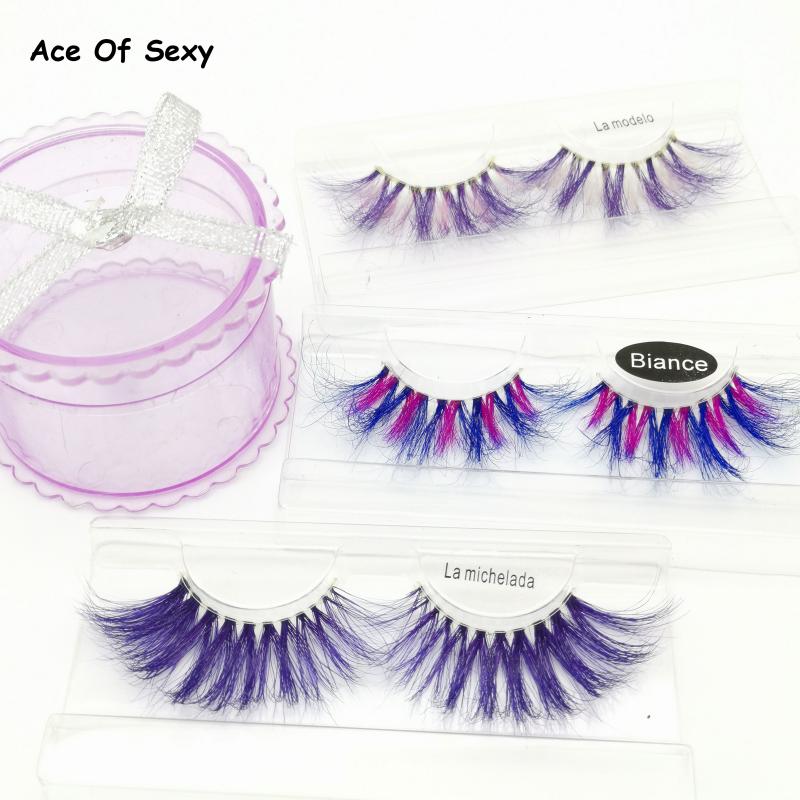 Aceofsexy Fascinating Purple 3D Colored Mink Hair False Eyelashes Natural Color Lashes Bulk Eye Lashes Wispy Makeup Beauty Tool
Aceofsexy Fascinating Purple 3D Colored Mink Hair False Eyelashes Natural Color Lashes Bulk Eye Lashes Wispy Makeup Beauty Tool