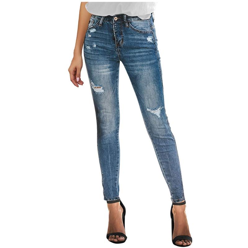 Women Buttons High Hole Casual Slim Fit Denim skinny jeans woman ripped Trousers Pants pantalones de mujer mezclilla #y2, Blue
Women Buttons High Hole Casual Slim Fit Denim skinny jeans woman ripped Trousers Pants pantalones de mujer mezclilla #y2, Blue