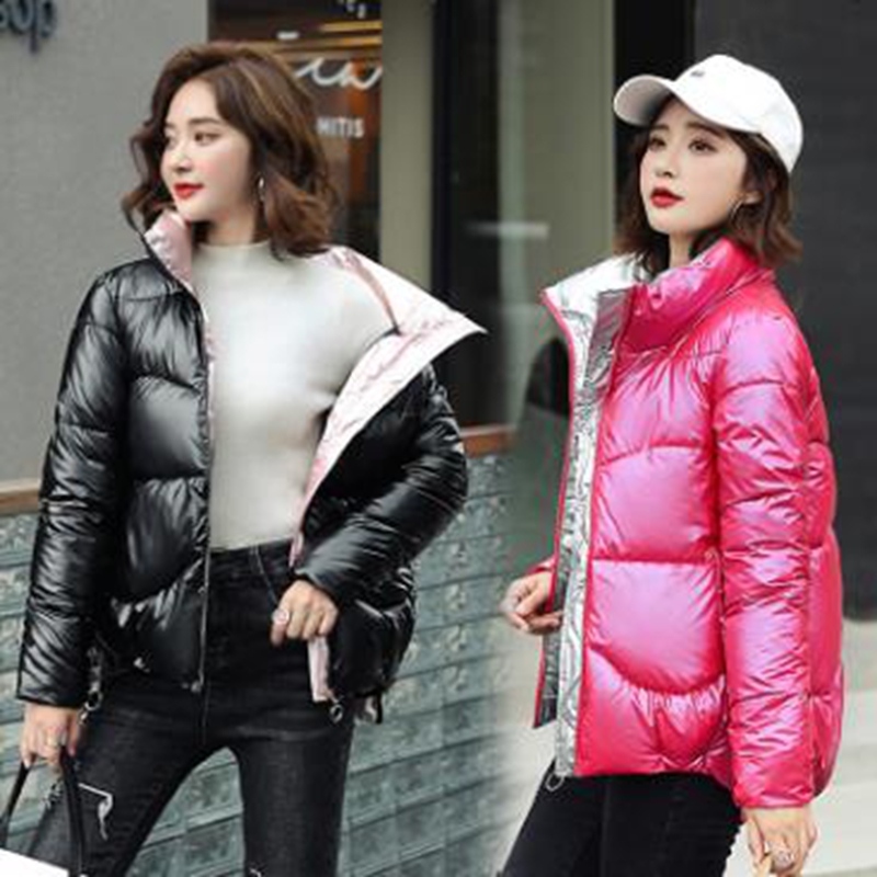 Wholesale fashion new winter women's short loose and thin bread coat shiny down padded jacket, Rose red
Wholesale fashion new winter women's short loose and thin bread coat shiny down padded jacket, Rose red