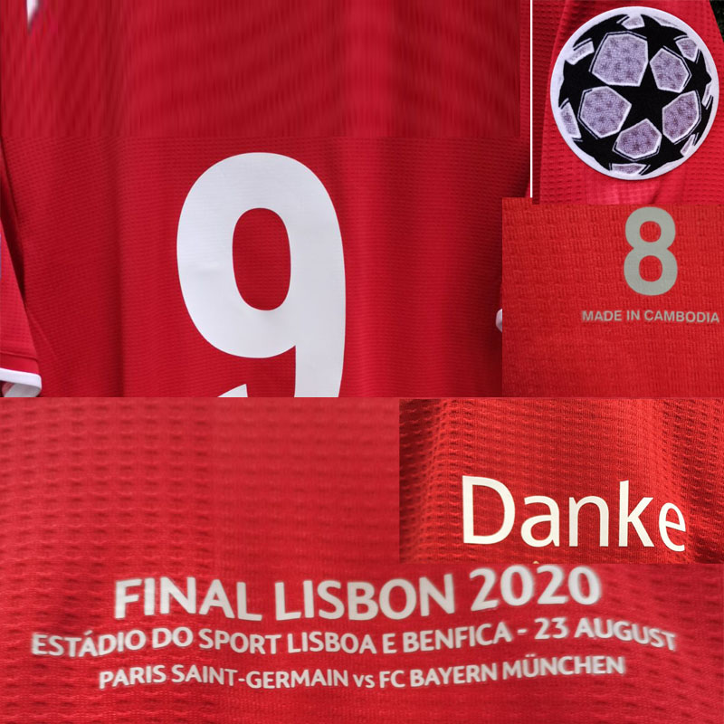 Home Textile Final Lisbon Lewandowski maillot Match Worn Player issue Coman Muller Kimmich Gnabry Goretzka With MatchDetails Soccer Patch badge
Home Textile Final Lisbon Lewandowski maillot Match Worn Player issue Coman Muller Kimmich Gnabry Goretzka With MatchDetails Soccer Patch badge