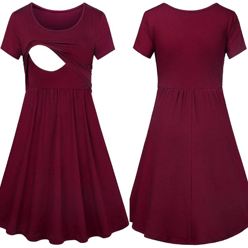 Maternity Dresses Winter Breastfeeding Dress Long Sleeve Nursing Dress Elegant Solid Zipper Maternity Dresses Breastfeeding, Wine
Maternity Dresses Winter Breastfeeding Dress Long Sleeve Nursing Dress Elegant Solid Zipper Maternity Dresses Breastfeeding, Wine