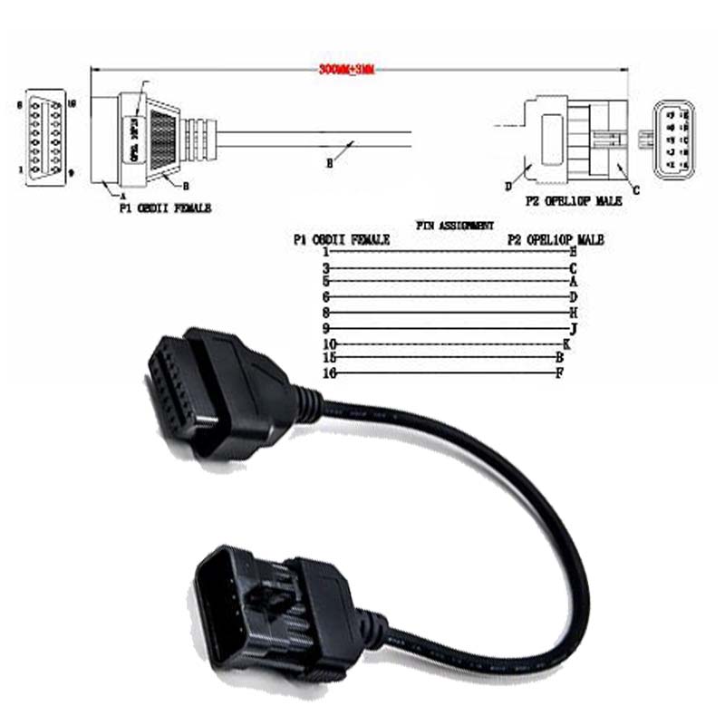 OBDII Extension Cable For 10Pin to OBD2 16Pin Female Diagnostic Connector Cable OBD OBD II for 10 Pin
OBDII Extension Cable For 10Pin to OBD2 16Pin Female Diagnostic Connector Cable OBD OBD II for 10 Pin