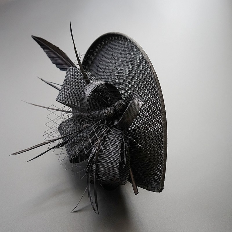 Hair Clips & Barrettes Women Chic Fascinator Hat Cocktail Wedding Party Church Headpiece Fashion Headwear Feather Hair Accessories Sinamay Fascinators