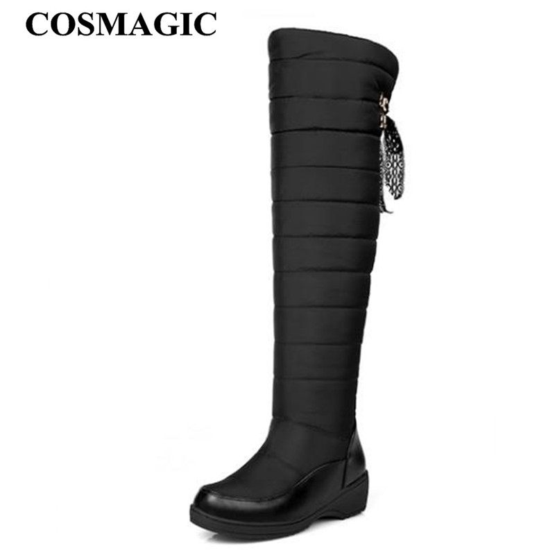 COSMAGIC 2020 New Winter Women Over The Knee Snow Boots Fashion Lace Up Waterproof Round Toe Non-slip Plush Inside Long Boots, Black
COSMAGIC 2020 New Winter Women Over The Knee Snow Boots Fashion Lace Up Waterproof Round Toe Non-slip Plush Inside Long Boots, Black