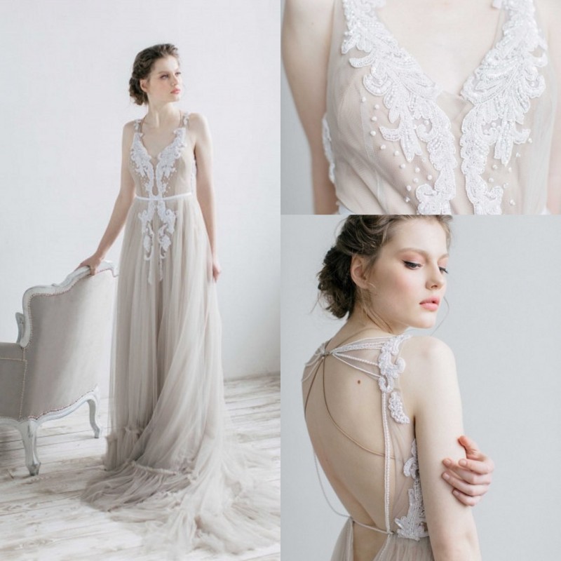 2021 Bohemian Wedding Dresses Lace Appliques Beading Beach Bridal Gowns Custom Made Backless Sweep Train A Line Boho Wedding Dress, Black
2021 Bohemian Wedding Dresses Lace Appliques Beading Beach Bridal Gowns Custom Made Backless Sweep Train A Line Boho Wedding Dress, Black