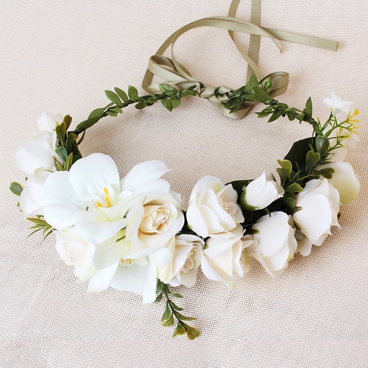 Adjustable floral headband Flower Headband Wedding Flower Crown Wreath Hair Accessories
