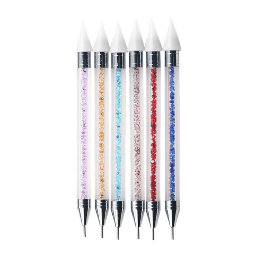 Nail Point Drill Pen Diamond Penholde Rhinestone Picker Wax Dotting Pencil Bolígrafo De Punta DIY Dotting Tool Nail Art Point Drill Pen