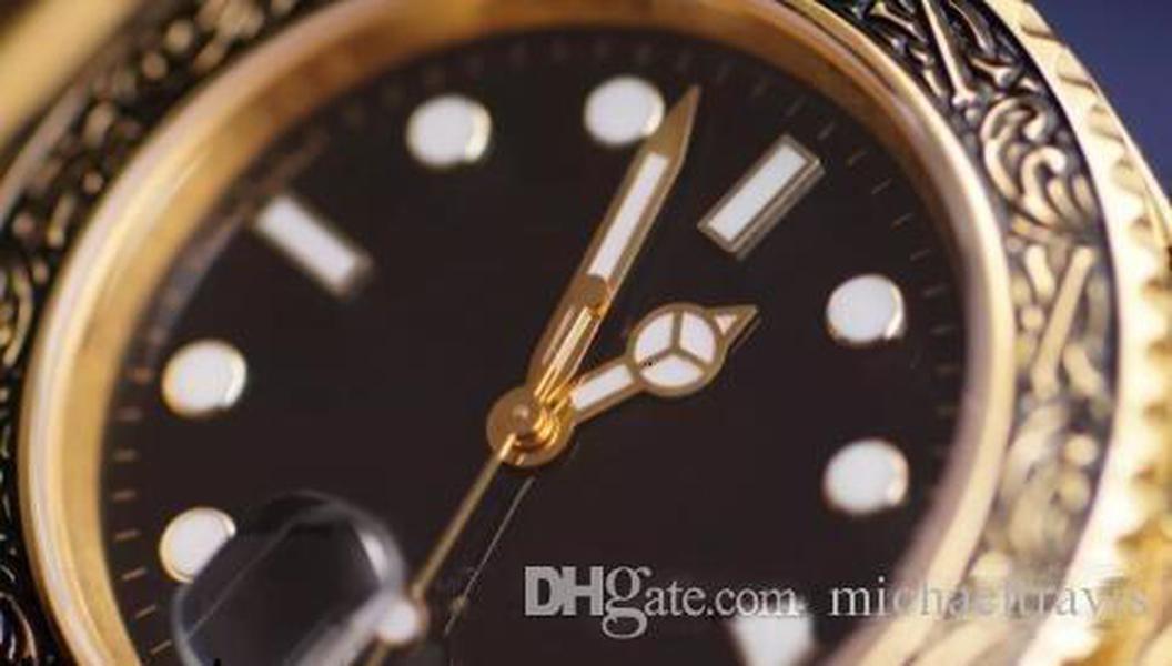 Gold Skull Watch Mens Watches Black Dial With Calendar Folding Clasp Master Male Gift Mens Automatic Watches, Make waterproof 50m