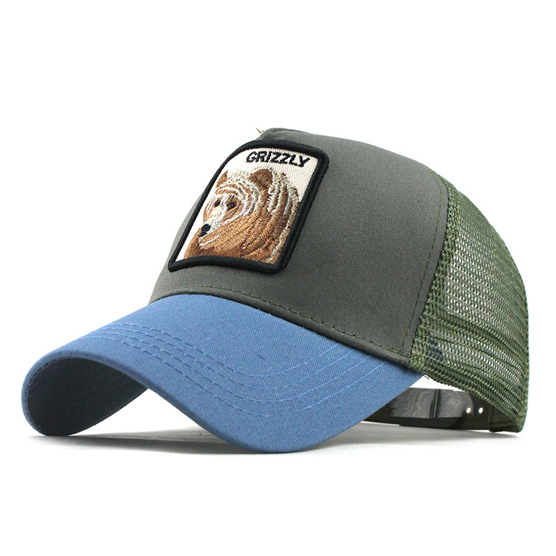 Fashion Animals Embroidery Baseball Caps Men Women Snapback Hip Hop Hat Summer Breathable Mesh Sun Unisex Streetwear Bone