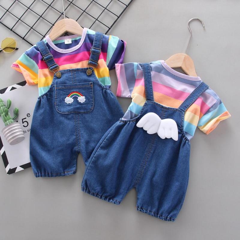 New Toddler Fashion Cotton Costume Infant Kids Track suits Baby Girls Clothes Suit Children Striped T Shirt Overalls 2Pcs sets, As picture
New Toddler Fashion Cotton Costume Infant Kids Track suits Baby Girls Clothes Suit Children Striped T Shirt Overalls 2Pcs sets, As picture