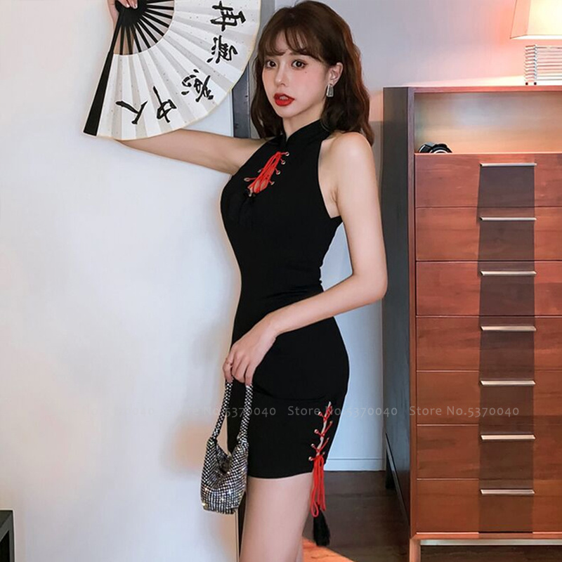 Traditional Chinese Hanfu Sleeveless Cheongsam Women Korean Summer Evening Formal Dress Sexy Elegant Retro Qipao Cosplay Costume
Traditional Chinese Hanfu Sleeveless Cheongsam Women Korean Summer Evening Formal Dress Sexy Elegant Retro Qipao Cosplay Costume