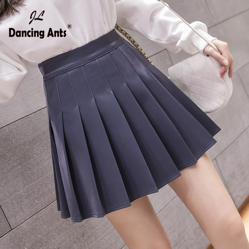 A-line PU Skirts Oversize High Waist Female Casual Pleated Leather Skirt For Teenagers Office, Black
A-line PU Skirts Oversize High Waist Female Casual Pleated Leather Skirt For Teenagers Office, Black