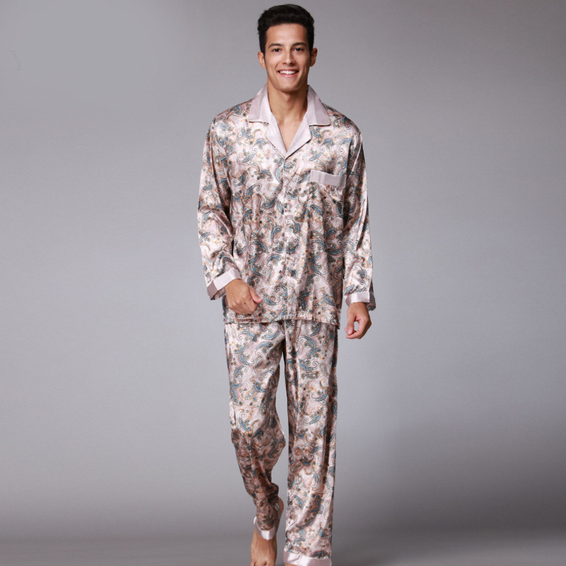 Men Silk Stain Pajama Set Sexy Man Nightwear Autumn Coffee Homewear Sleepwear for Man pigiama uomo
Men Silk Stain Pajama Set Sexy Man Nightwear Autumn Coffee Homewear Sleepwear for Man pigiama uomo