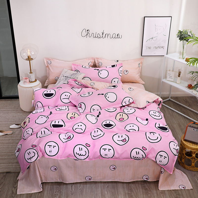 Pink Bedding Sets cartoon Bedclothes full queen king Quilt Cover cute bed Flat Sheet Pillow Cases Smiling duvet cover sets, Style12
Pink Bedding Sets cartoon Bedclothes full queen king Quilt Cover cute bed Flat Sheet Pillow Cases Smiling duvet cover sets, Style12