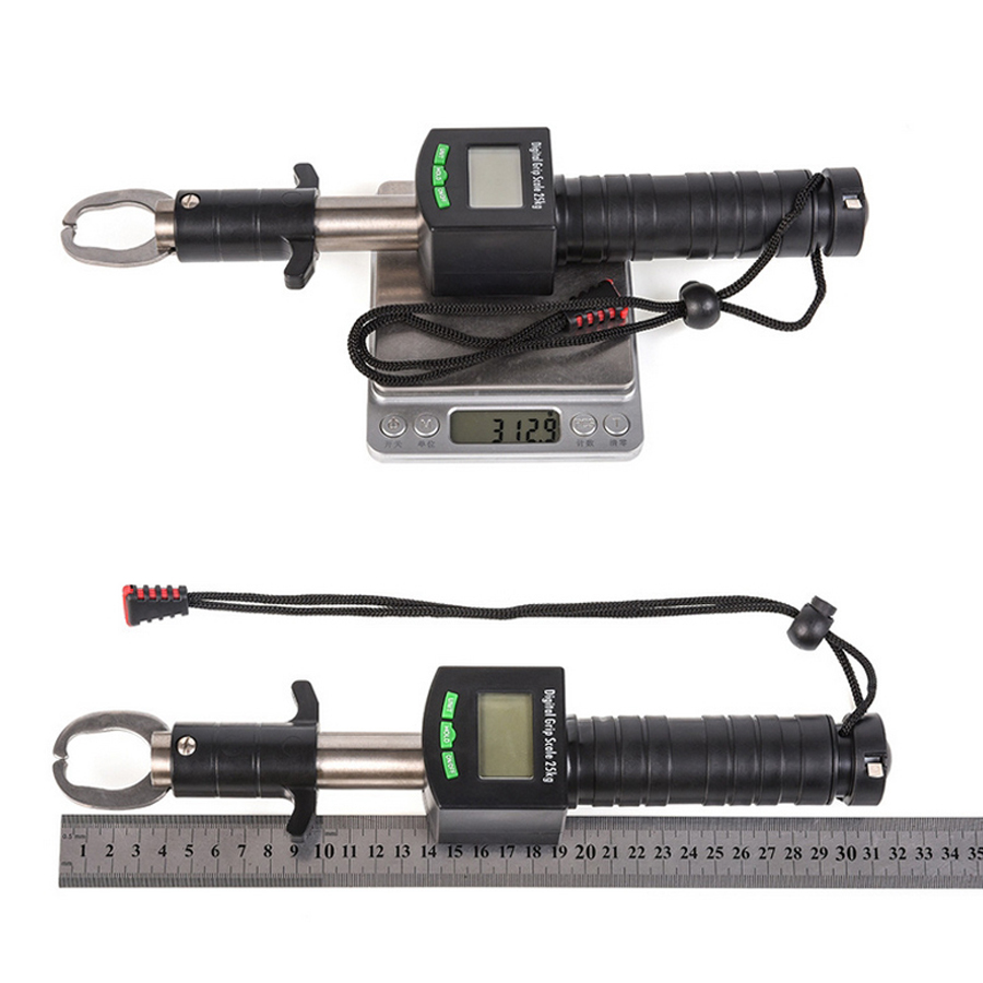 Digital Electronic Display Sea Fishing Grip with Weight Ruler Stainless Steel Clip Control Catcher Fish Tool Gripper Grabber291T