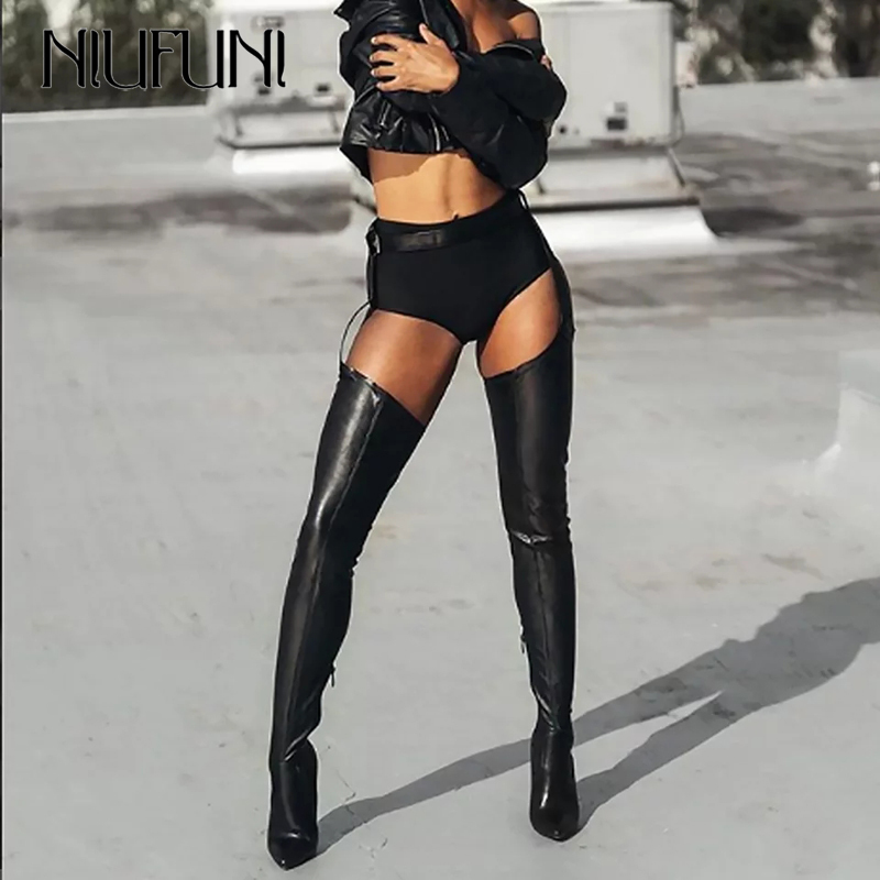 NIUFUNI High Quality PU Leather Over Knee Boots Rihanna Style Thigh High Booties Sexy Pointed Toe Buckle Strap Zip Woman Shoes, Black
NIUFUNI High Quality PU Leather Over Knee Boots Rihanna Style Thigh High Booties Sexy Pointed Toe Buckle Strap Zip Woman Shoes, Black