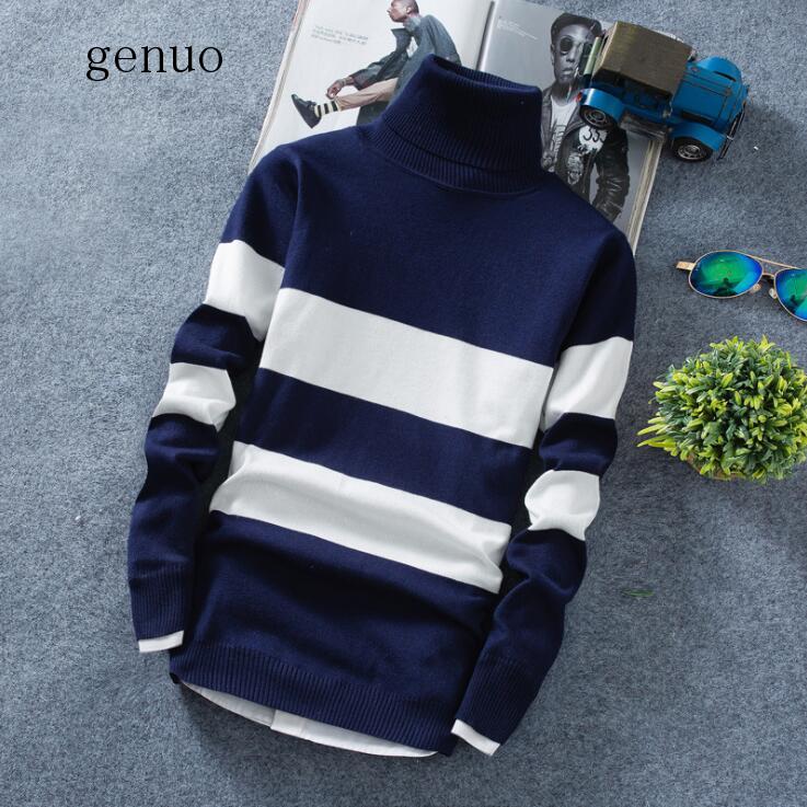 Autumn Winter Men's Fashion Turtleneck Pullovers Sweater Knitted Long Sleeve Stripe Casual Youth Slim Soft Men Clothes, Gray
Autumn Winter Men's Fashion Turtleneck Pullovers Sweater Knitted Long Sleeve Stripe Casual Youth Slim Soft Men Clothes, Gray