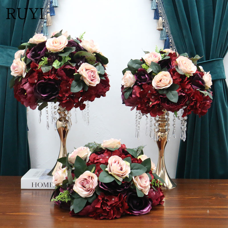 Custom 35/45/50cm dark red rose peony artificial flower ball centerpieces decor wedding backdrop table flower ball bouquet 1pcs, Burgundy
Custom 35/45/50cm dark red rose peony artificial flower ball centerpieces decor wedding backdrop table flower ball bouquet 1pcs, Burgundy