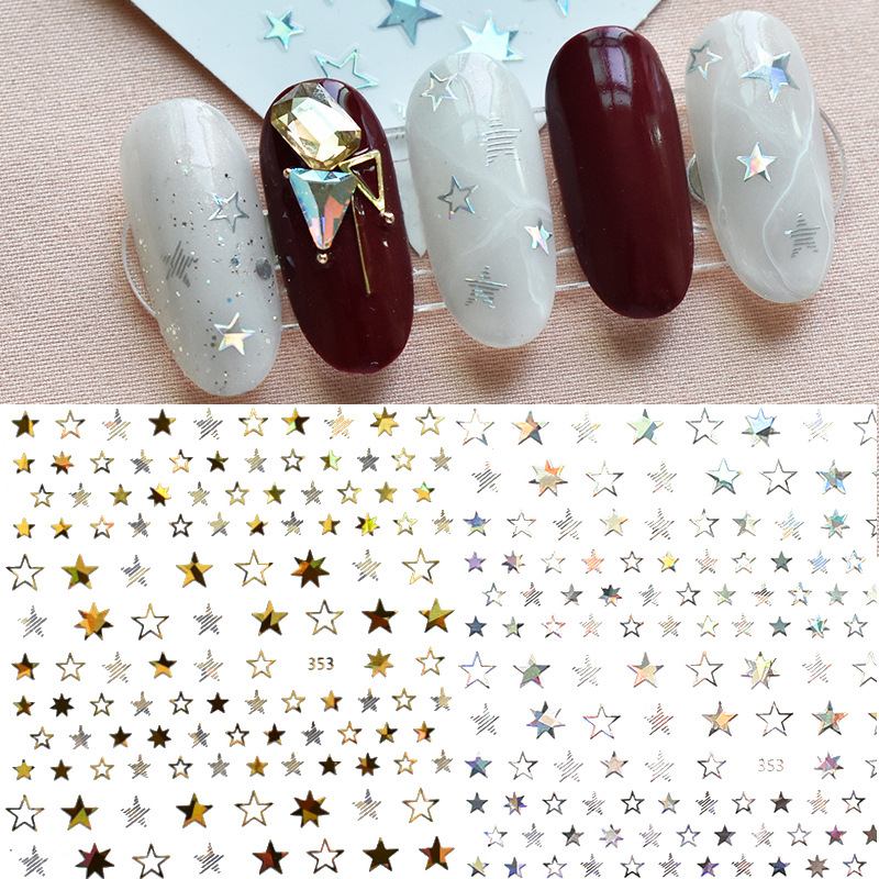 1pcs Lovely Stars Geometry 3D Nails Art Sticker gold/silver/rose gold Ornaments self-Adhesive Sliders Manicure Accessories, 10
1pcs Lovely Stars Geometry 3D Nails Art Sticker gold/silver/rose gold Ornaments self-Adhesive Sliders Manicure Accessories, 10