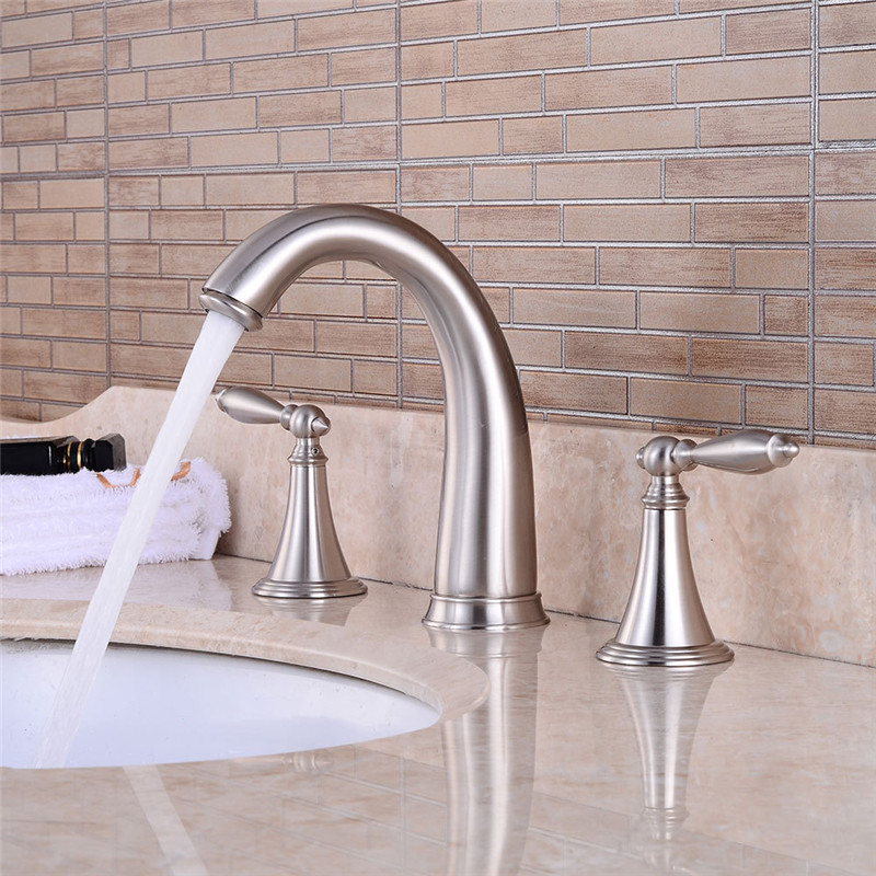 New Arrivals Bathroom Faucet High Quality Water Tap 3 Hole 3 Pcs Sink Faucet Arc-Shaped Widespread Double Handle Basin Mixer Tap
New Arrivals Bathroom Faucet High Quality Water Tap 3 Hole 3 Pcs Sink Faucet Arc-Shaped Widespread Double Handle Basin Mixer Tap