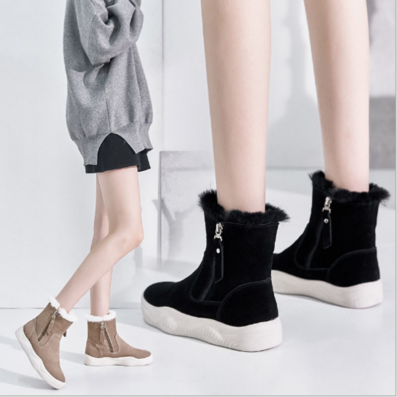 Women's boots snow boots women's motorcycle classic frosted leather casual shoe, As pic
Women's boots snow boots women's motorcycle classic frosted leather casual shoe, As pic