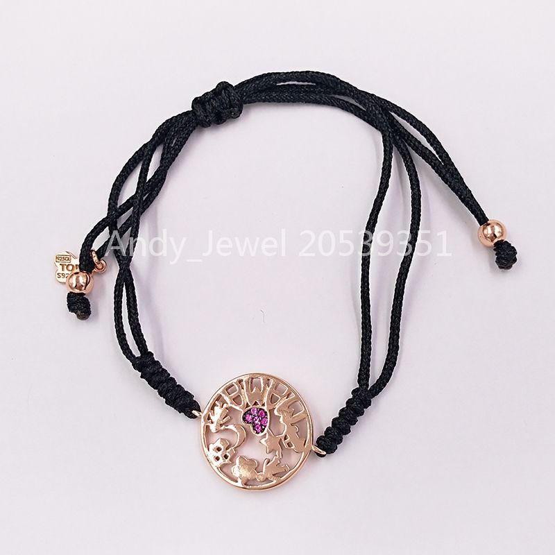 Authentic 925 Sterling Silver bracelets Bear Mama Bracelet In Rose Silver Vermeil With Ruby And Black Cord Fits European bear Jewelry Style
Authentic 925 Sterling Silver bracelets Bear Mama Bracelet In Rose Silver Vermeil With Ruby And Black Cord Fits European bear Jewelry Style